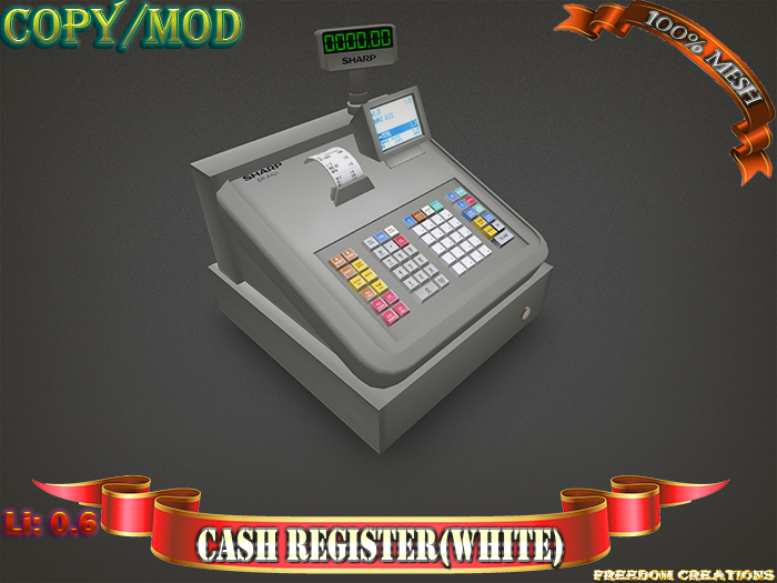 Second Life Marketplace Cash register[white]Freedom creations